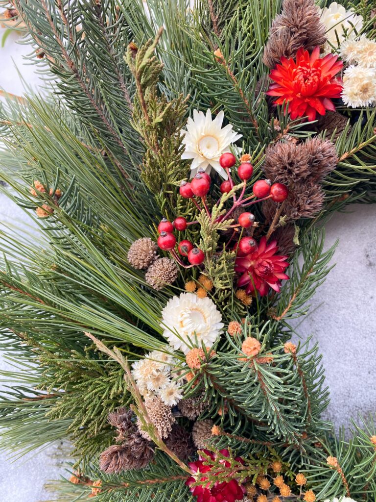 Dried flower holiday wreaths img 0968