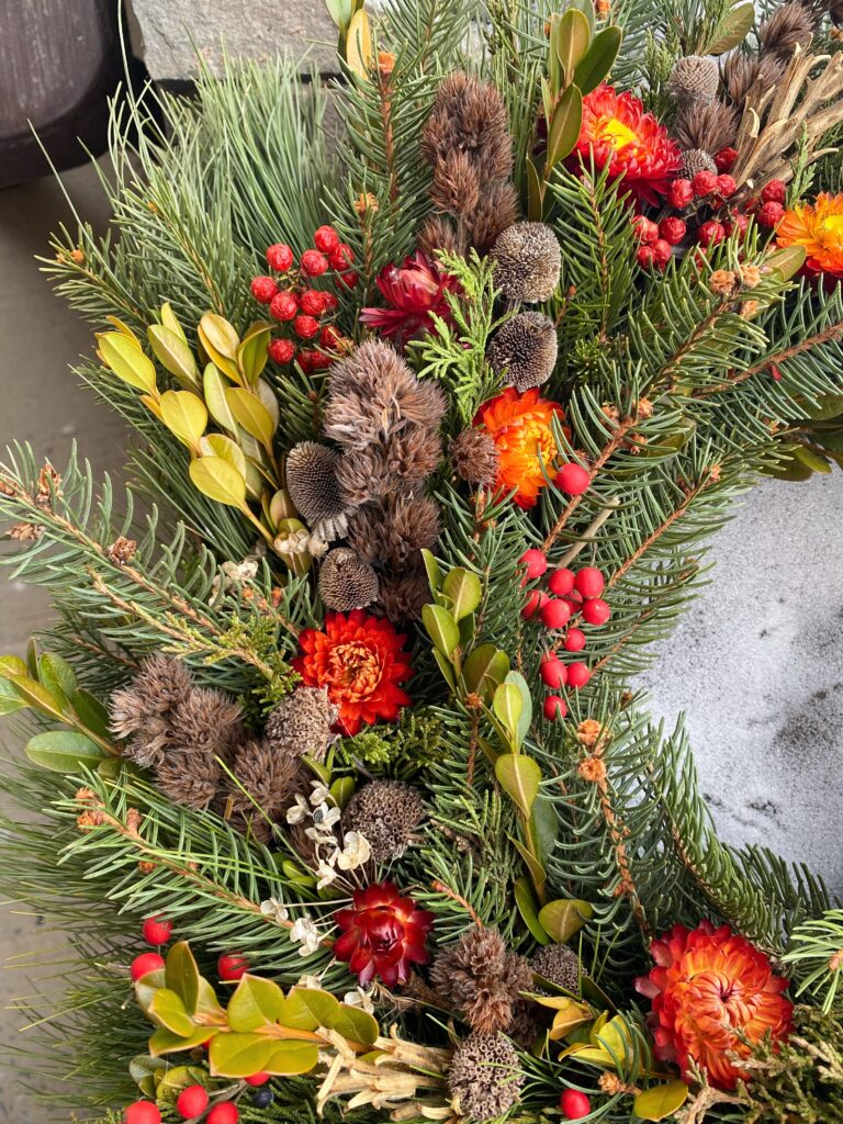 Dried flower holiday wreaths img 0979